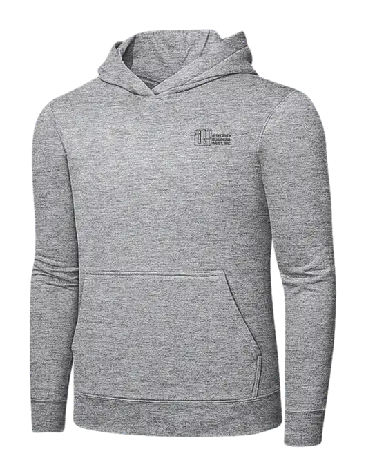 Light Grey Heather 7.8 oz Ring Spun Hooded Sweatshirt w/Integrity Builders West Logo
