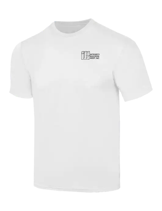 Simply Soft White 4.5oz  Poly/Combed Ring Spun Cotton T-Shirt w/Integrity Builders West Logo