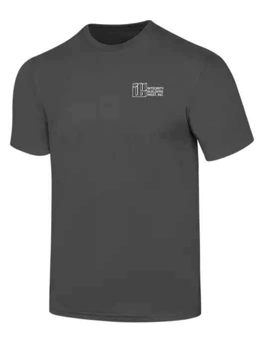 Simply Soft Charcoal 4.5oz  Poly/Combed Ring Spun Cotton T-Shirt w/Integrity Builders West Logo