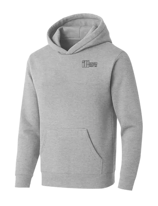 BELLA+CANVAS Light Grey Heather Sponge Fleece Pullover Hoodie w/Integrity Builders West Logo