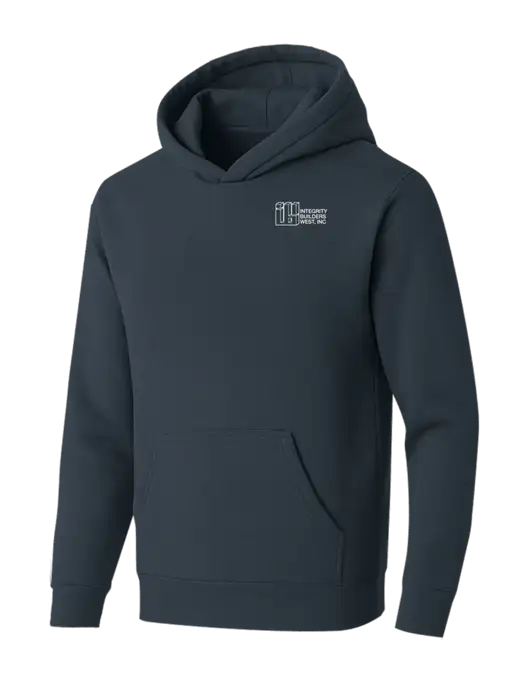 BELLA+CANVAS Dark Grey Sponge Fleece Pullover Hoodie w/Integrity Builders West Logo