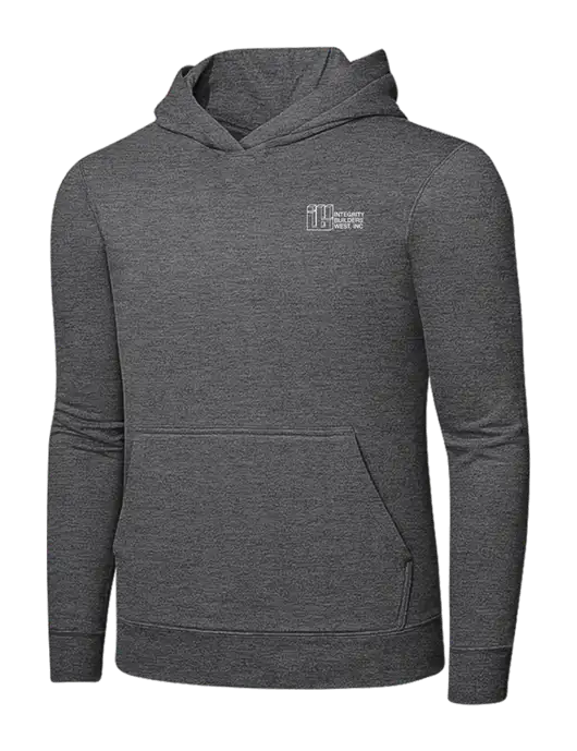Graphite Heather 7.8. oz Ring Spun Hooded Sweatshirt w/Integrity Builders West Logo