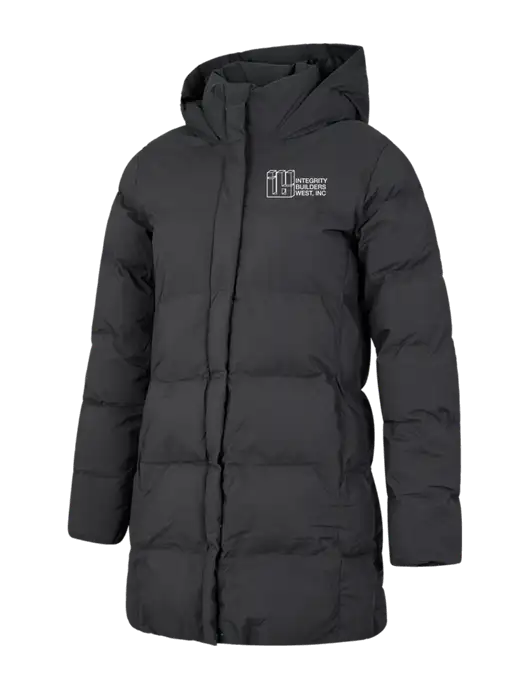 Mercer+Mettle Womens Dark Grey Puffy Parka  w/Integrity Builders West Logo