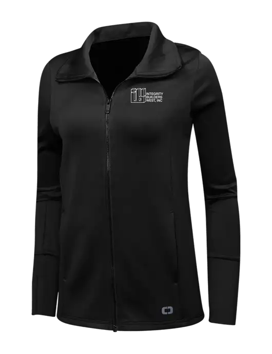 OGIO Black Womens Endurance Modern Performance Full-Zip w/Integrity Builders West Logo