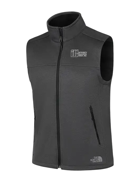 North Face Dark Grey Heather Ridgewall Soft Shell Vest w/Integrity Builders West Logo