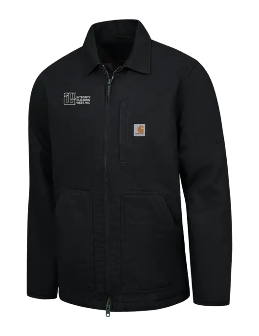 Carhartt Black Sherpa-Lined Coat w/Integrity Builders West Logo