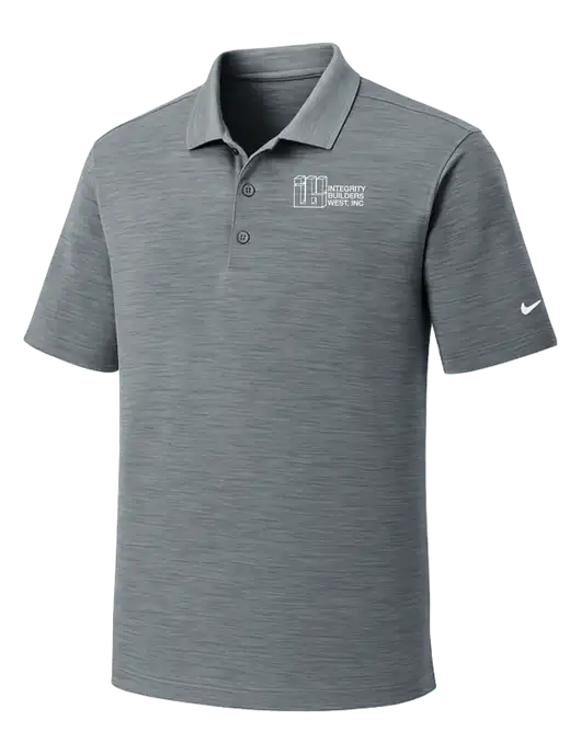 Nike Dri-FIT Medium Grey Striated Polo w/Integrity Builders West Logo
