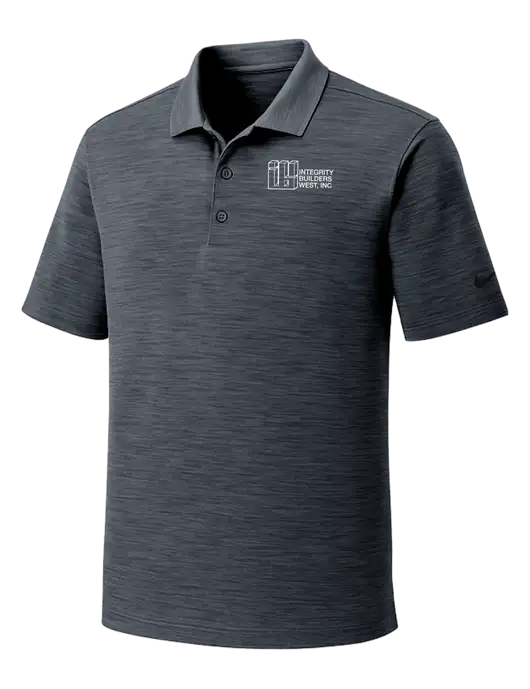 Nike Dri-FIT Dark Grey Striated Polo w/Integrity Builders West Logo