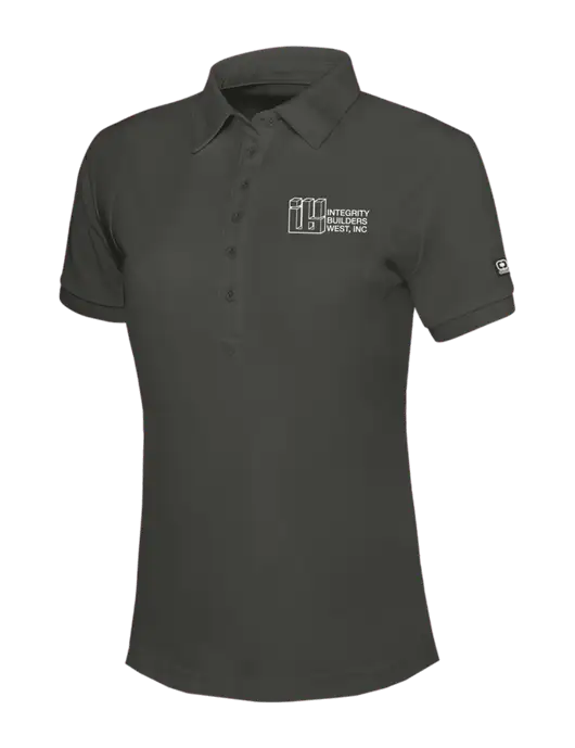 OGIO Womens Dark Grey Jewel Polo w/Integrity Builders West Logo